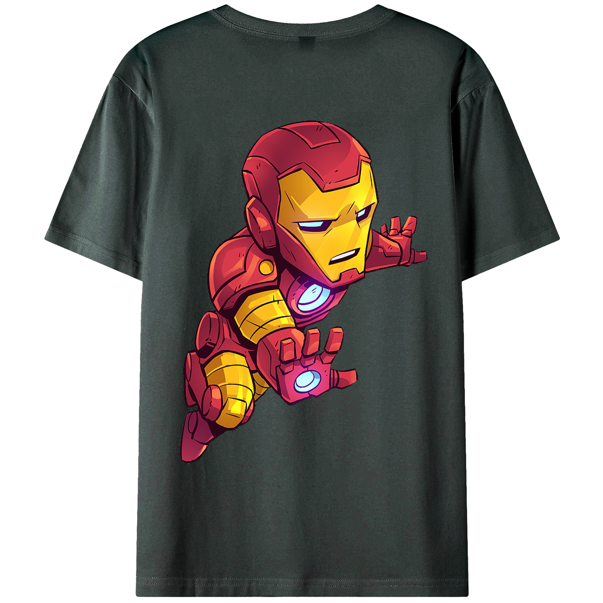 （画像用） アベンジャーズ The Avengers 綿100％ メンズ半袖Tシャツ（バックプリント） 通気性